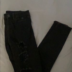 Black ripped jeans
